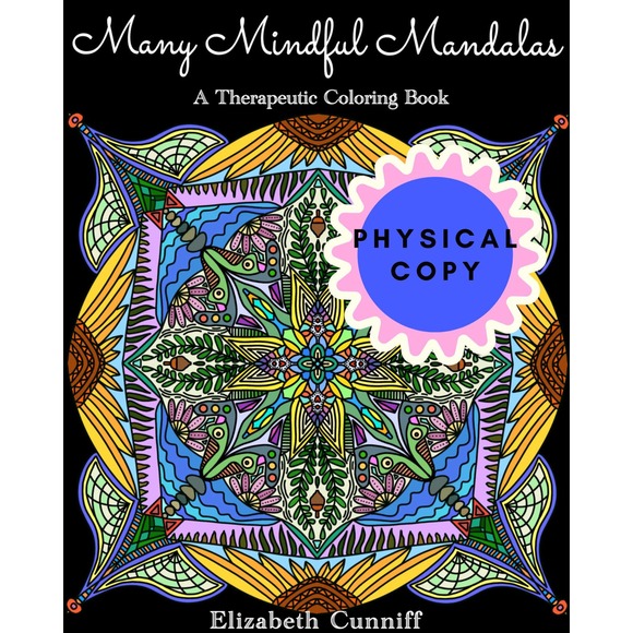 Adult Mandala Coloring Book, Therapeutic Coloring Book, Mindful Coloring Book - Picture 2 of 9